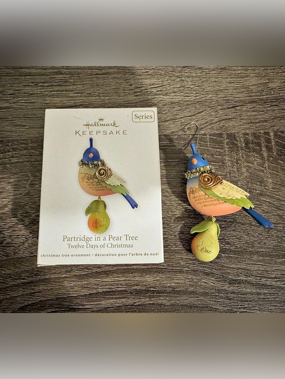 Hallmark Partridge in a Pear Tree Holiday Ornament Vintage